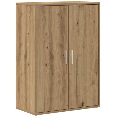 Image of vidaXL Sideboard Artisan Oak Engineered Wood Medium Storage Cabinet Dining/Living Room Furniture Matte Finish Rectangular