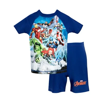 Image of Marvel Boys Avengers Two Piece Swim Set Multicolour 5 6 Years