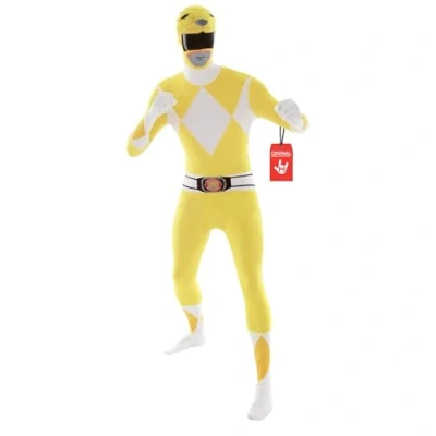 Image of Morphsuits Men&#039;s Power Rangers Morphsuit Adult Sized Costume, Yellow, L UK