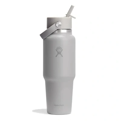 Image of HYDRO FLASK Travel Bottle 946 ml (32 oz) Insulated Stainless Steel Water with TempShield Vacuum Insulation and Leakproof Flex Straw Cap Fits Most Cupholders Birch