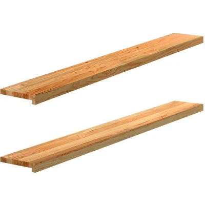 Image of vidaXL Window Sills 2 pcs Light Brown 160x20x2 cm Solid Wood Oak