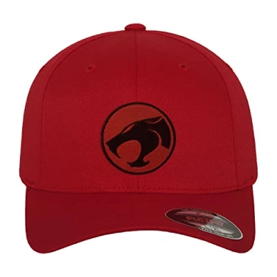 Image of Thundercats Officially Licensed Logo Flexfit Baseball Cap (Red), Large/X Large
