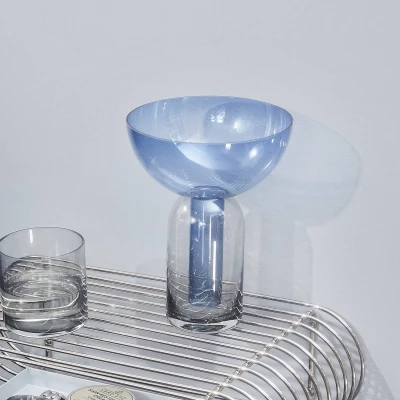Image of AYTM Vase Torus, blue, Ø 25 cm, height 33 glass