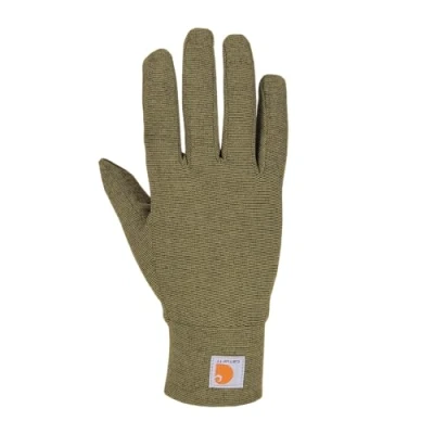 Image of Carhartt Men&#039;s Heavyweight Force Liner Glove Cold Weather, Burnt Olive Heather, XL