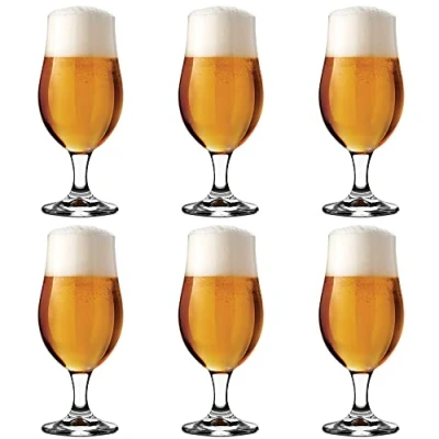 Image of Libbey Beer Glass Munique 260 ml / 26 cl Set of 6 Footed Functional Design