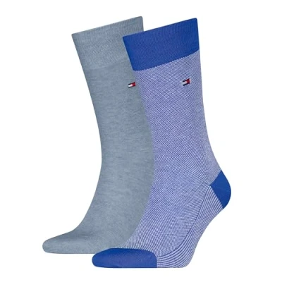 Image of Tommy Hilfiger Men&#039;s Birdseye Classic Sock, Blue, 43 46