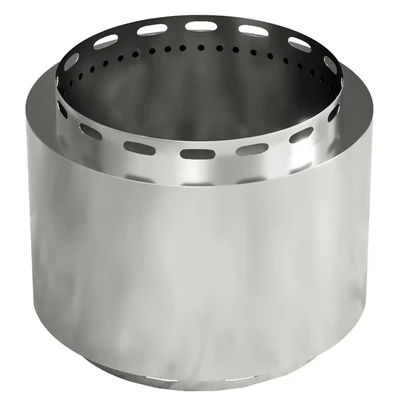 Image of Outsunny Smokeless Fire Pit Portable Wood Burning Firepit with Poker Stainless Steel