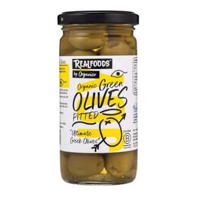 Image of Organico Organic Pitted Green Greek Olives in Brine 230g
