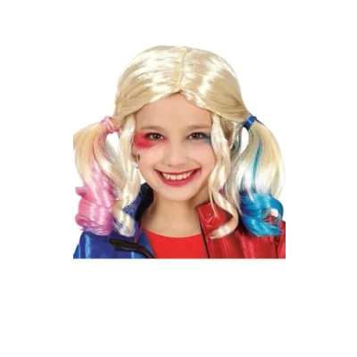 Image of FIESTAS GUIRCA Dangerous Girl Wig Pink &amp; Blue Harlequin Accessory
