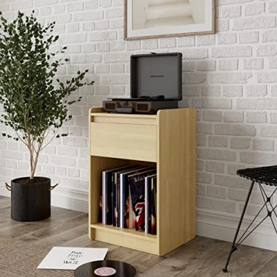 Image of Alphason Turntable Stand, Light Oak, One Size