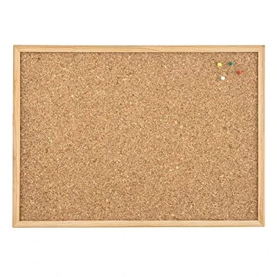 Image of 5 Star Indigo Noticeboard Cork with Pine Frame W 900 x H 600mm, Brown, 11.8 23.6 7.9 inches