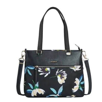 Image of Travelon Unisex Adult Anti Theft Addison Tote Bag, Midnight Floral, OneSize