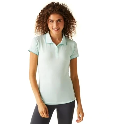 Image of Regatta Womens Remex Ii Active Polo Shirt, Bleached Aqua, 18 UK