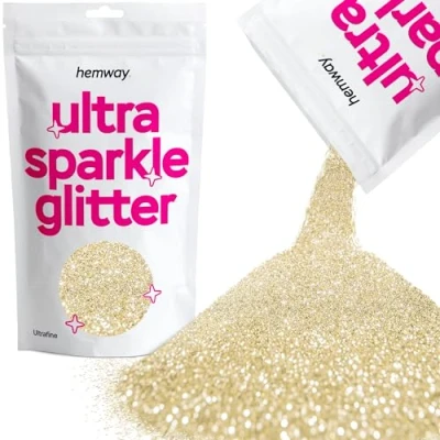 Image of Glitter Champagne Gold Ultra Sparkle Sequins Nail Face Festival Christmas Halloween Makeup 100g / 3.5oz