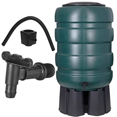 Image of 250L Water Butt XL with Stand &amp; Tap Garden Waterbutt Barrel Rain Collector