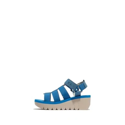 Image of Fly London YOJI198FLY Textile Leather Women&#039;s Heels Sandals