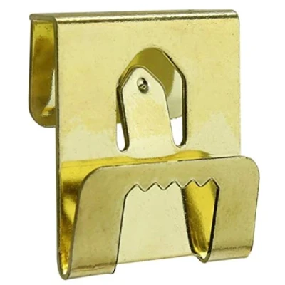 Image of Taskar Clip Over Sawtooth Frame Hanger Gold (20 Pack) 2 3mm Board Picture Photo Hanging