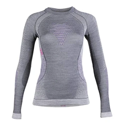 Image of UYN U100025 FUSYON UW LG_SL T shirt Women&#039;s Anthracite/Purple/Pink XL