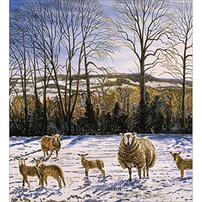 Image of Woodmansterne Pack of 5 Winter Flock Charity Christmas Cards Supporting Multiple Charities 473777