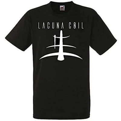 Image of Lacuna Coil Logo Black T Shirt Men Rock Band Tee 3XL