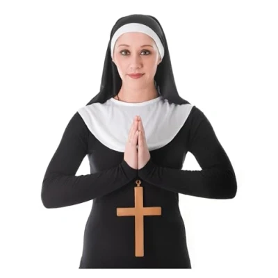 Image of Bristol Novelty DS028 Nun Costume Kit, Multicoloured, One Size