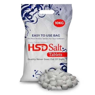 Image of HSD Salt Softener Tablets 10Kg Bag Laundry Water Softener, Compatible to All Washing Machine, 100% Genuine British Tablet for Premium Quality (1 Bag)