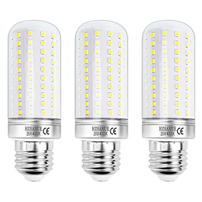 Image of HZSANUE LED Corn Bulbs 26W, E27 Edison Screw Bulbs,2900Lm, 4000K Natural White,200W Incandescent Equivalent,Pack of 3