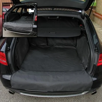 Image of UK Custom Covers BL067 Tailored Waterproof Boot Liner Mat Black To Fit Audi A4 Avant (Inc Allroad/Quattro / S4) 2008 2015