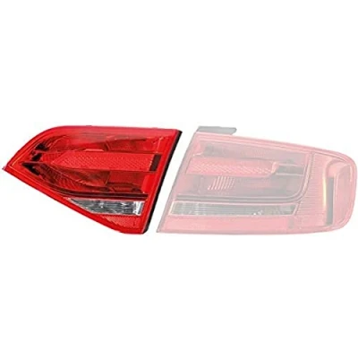 Image of 8K5945093E Rear light HELLA 2TZ 009 687 111 Left Inner Section P21W, W16W 12V Crystal clear, red with bulbs bulb holder AUDI: A4 B8 Saloon