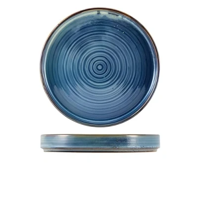 Image of Genware Terra Porcelain, Aqua Blue, Presentation Plate, 260mm, PR PBL26, Pack of 6