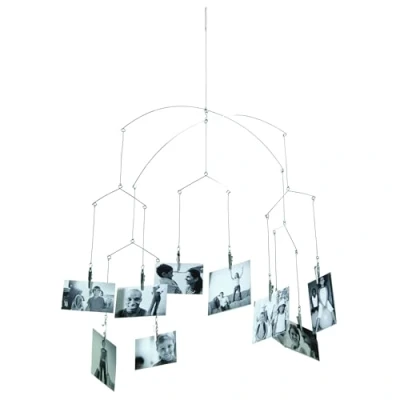 Image of Kikkerland MH16 Steel 10 Clip Photo Mobile Silver