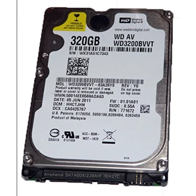 Image of 320GB SATA 2.5&quot; HARD DRIVE COMPATIBLE FOR WESTERN DIGITAL SCORPIO WD3200BEVT