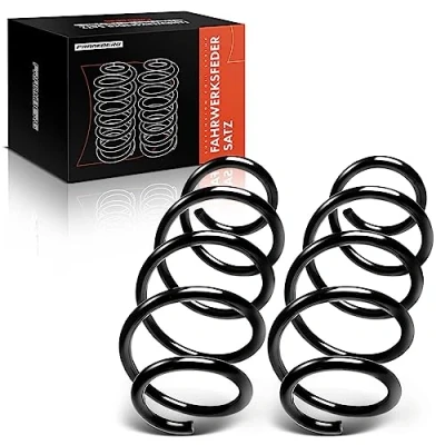 Image of Frankberg 2x Coil Spring Front axle Left Right Compatible with a l h m b r 2010 2015 S n T o u Replace# 7N0411105A