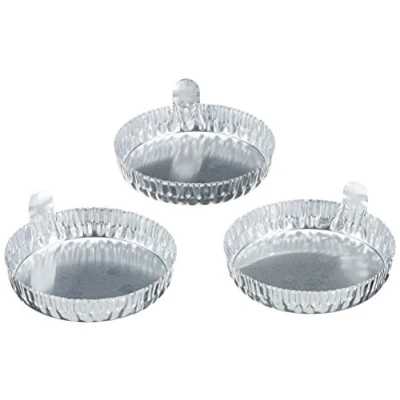 Image of Neolab 2 1602 Foil Trays with Handle Size III Aluminium 70 mm Diameter x 15 Height (Pack of 100)