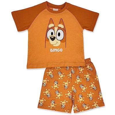 Image of Bingo Short 100% Cotton Raglan Pyjamas 5 6y