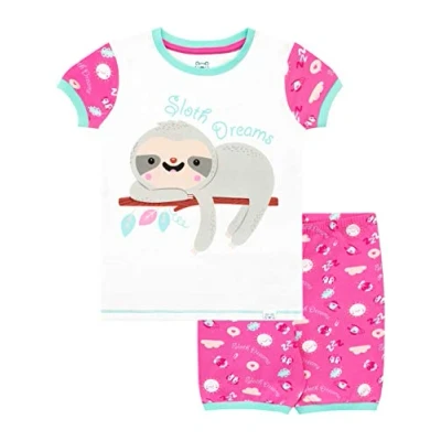 Image of Harry Bear Girls Unicorn Short Pyjamas Pink Age 11 to 12 Years