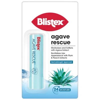 Image of Blistex Agave Rescue Lip Balm, Helps Moisturise and Hydrate Lips, with Extract, balm multipack 3.7g x 12