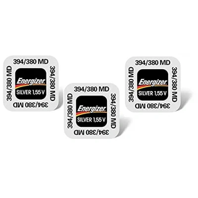 Image of 3 Blister Packs of 1 Energizer Silver Oxide Watch Battery 394/380 SR45 SR936SW