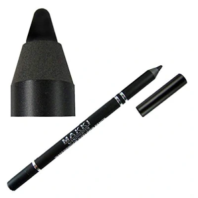 Image of Deep Black Waterproof Glide on Eyeliner Pencil Colour Shade Number 01 Super long stay and smudge proof Eye Liner