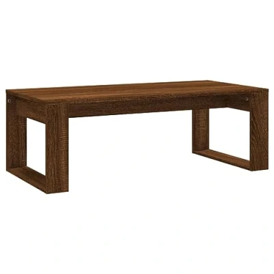 Image of vidaXL Coffee Table with Modern Design, Stylish Living Room Furniture, Brown Oak Engineered Wood, Easy to Clean Surface, Ideal for Beverages and Decorations, 102x50x35 cm