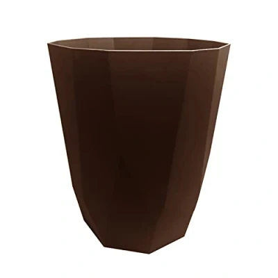 Image of Brown 8L Litre Waste Paper Bin Creative Plastic Rubbish Storage Basket Multi Purpose For Home, Office and High Class Hotels