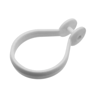 Image of Croydex White Button Shower Curtain Rings 12pk, 75g, 34F