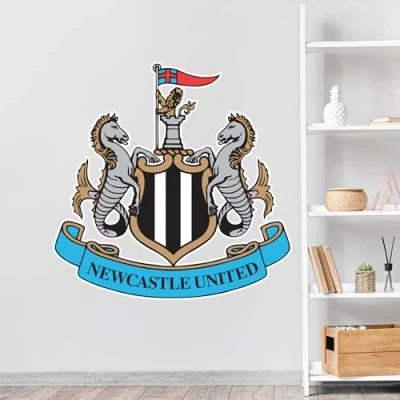 Image of Beautiful Game Newcastle United Football Club Crest Wall Sticker Official Merchandise Decal Vinyl (90cm)