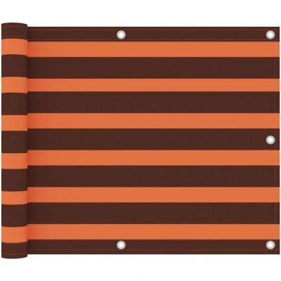 Image of vidaXL Balcony Screen Orange and Brown 75x300 cm Oxford Fabric