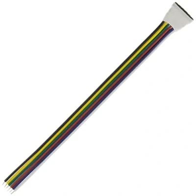 Image of RGBW + CCT Connector, 6 PIN Female &gt; Open Cable Ends; 15cm Length; LED Stripes/Stripe