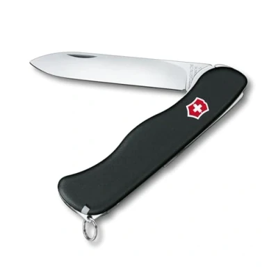 Image of Victorinox, Sentinel, Swiss Army Pocket Knife, Large, Multi Tool, Camping, 4 Functions, Blade, Tweezers, Toothpick, Lockable Blade