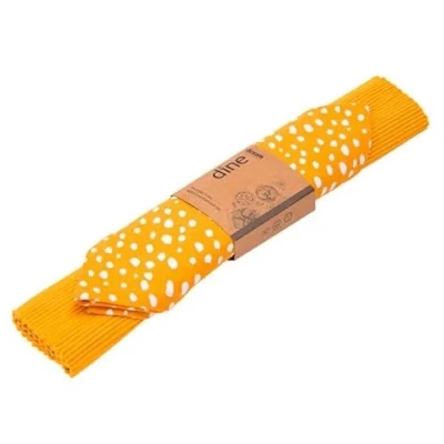 Image of Dexam Sintra Recycled Cotton Spotted Napkin and Placemat Set Ochre