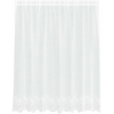Image of Lace Curtain with Curtains Floral White 200 x 180 cm Polyester Vidaxl
