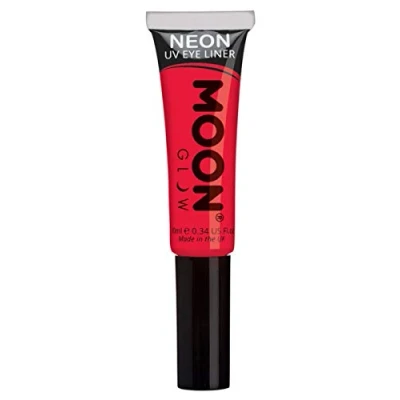 Image of Moon Glow Neon UV Eye Liner 10ml Red Glows brightly under Lighting!