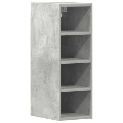 Image of vidaXL Hanging Cabinet Concrete Grey Engineered Wood, 20x29.5x60 cm, Wall Mounted Kitchen Storage Unit